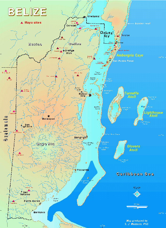 belize map